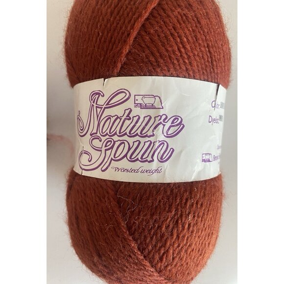 Brown Sheep Co 101 Burnt Sienna 100% Wool Skein + Ball Fancy  Wool Yarn - Picture 2 of 6